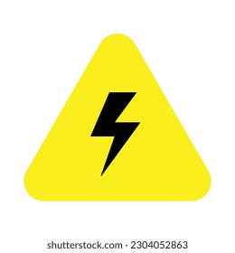 electric warning hazard sign icon