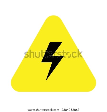 electric warning hazard sign icon