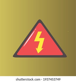 el icono de advertencia eléctrico es rojo
