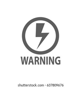 Electric warning sign icon vector