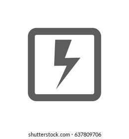 Electric warning sign icon vector