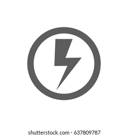 Electric warning sign icon vector