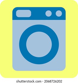 Lavadora eléctrica, ilustración, vector, sobre fondo blanco.