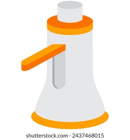 Electric water bottle pump dispenser vector cartoon illustration isolated on a white background.