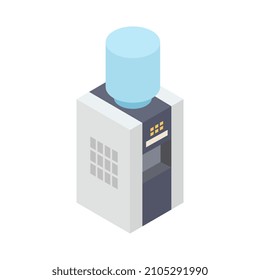 Electric water dispenser isometric on a background