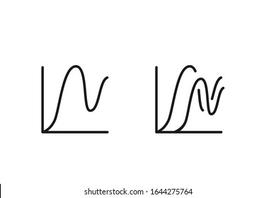 Electric wave sign icon vector