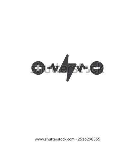 Electric wave vector icon. filled flat sign for mobile concept and web design. Electric Current glyph icon. Symbol, logo illustration. Vector graphics