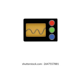 Icono de forma de onda eléctrica 3D ilustración render