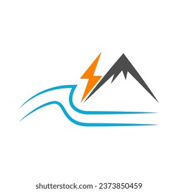 Electric waves icon design illustration