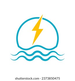 Ilustración de diseño de iconos de ondas eléctricas