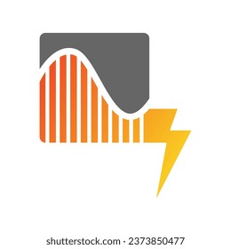 Electric waves icon design illustration