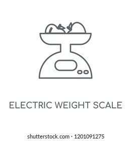 Electric Weight Scale linear icon. Electric Weight Scale concept stroke symbol design. Thin graphic elements vector illustration, outline pattern on a white background, eps 10.