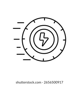 elektrisches Rad-Symbol auf weißem Hintergrund, Vektorgrafik