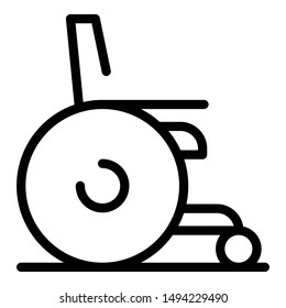 Electric wheelchair icon. Outline electric wheelchair vector icon for web design isolated on white background