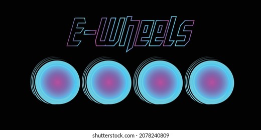 Electric wheels concept Vector Ilustration.