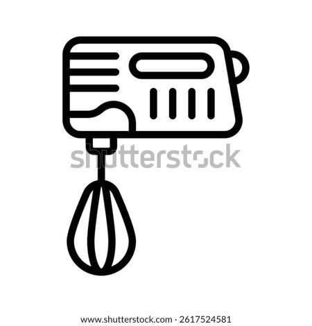 Electric whisk icon creatively designed in line style, ready for premium use