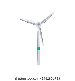 electric wind turbine cartoon. environment industry, sustainable green, renewable mill electric wind turbine sign. isolated symbol vector illustration