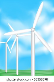 The electric wind-turbine generate pure energy