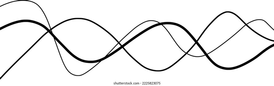 Electric wire abstract lines,vector illustration,wave