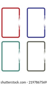 Vektorgrafik von elektrischen Kabelrahmen
