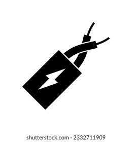 Electric wire icon design. Electric cable icon, isolated on white background. vector illustration.
