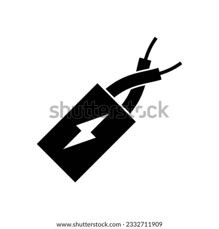 Electric wire icon design. Electric cable icon, isolated on white background. vector illustration.
