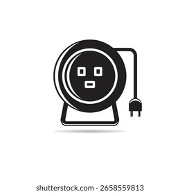electric wire icon on white background