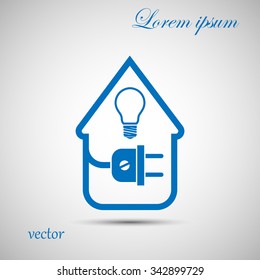 electric wire with plug showing house