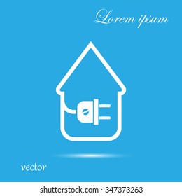 electric wire with plug showing house