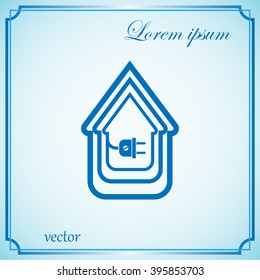 electric wire with plug showing house