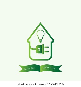 electric wire with plug showing house