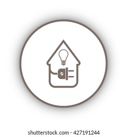 electric wire with plug showing house