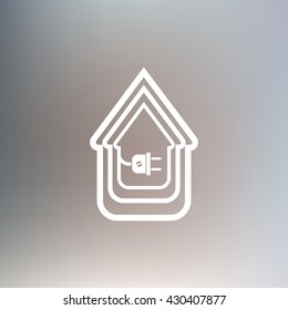 electric wire with plug showing house