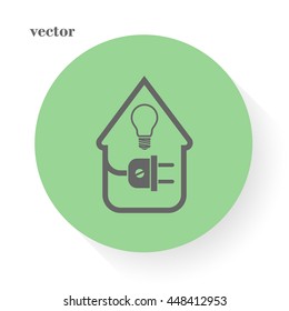 electric wire with plug showing house