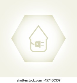 electric wire with plug showing house