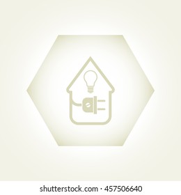 electric wire with plug showing house