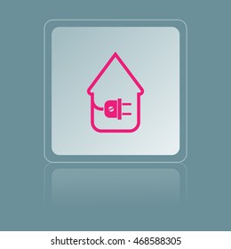 electric wire with plug showing house
