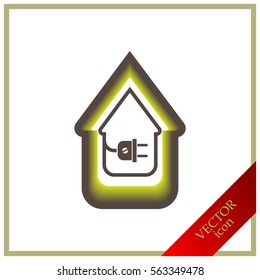 electric wire with plug showing house