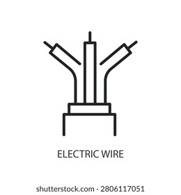 Electric Wire thin line vector icons