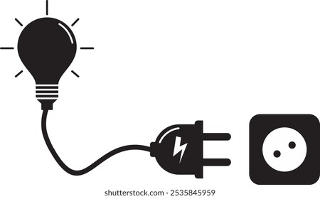  eine elektrische Drähte, Vektorgrafik