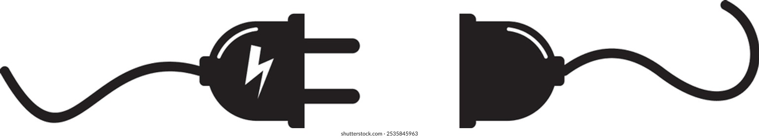  a electric wires vector illustration