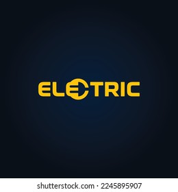 electric wordmark with plug icon