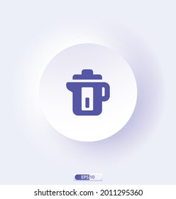 electric_kettle_teapot icon. Home Appliances Icons.  Contains such Icons as television, blender, computer, vacuum cleaner,  Meat Grinder, Boiler, Multi Cooker, and more. Vector illustration