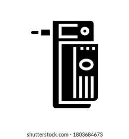 elektrische Adapter-Glyphsymbol-Vektorgrafik. elektrisches Adapterzeichen. isoliertes Kontursymbol