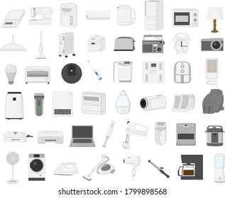 Electrical Appliance Illustration Material Set