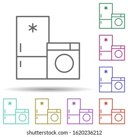 Electrical appliance, mall, shop in multi color style icon. Simple thin line, outline vector of mall icons for ui and ux, website or mobile application