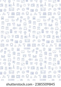 Electrical appliances pattern wallpaper illustration