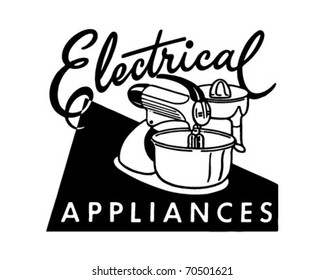 Electrical Appliances - Retro Ad Art - Banner
