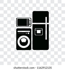 Electrical appliances vector icon isolated on transparent background, Electrical appliances logo concept