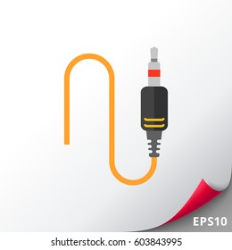 Electrical audio cable icon